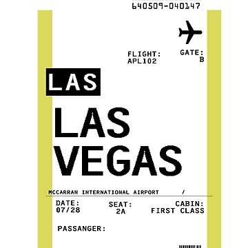 Las Vegas Boarding Pass Phone Case iPhone Case for Sale by Lola2shop