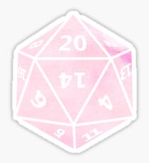 D20 - Pastel Pink Sticker