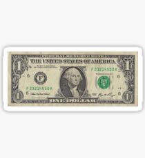 One Dollar Bill Banknote Sticker
