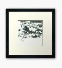 landscape with ravine Framed Print