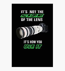 Size of the lens Photographic Print