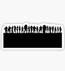 mass effect character silhouettes Sticker
