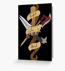 Fight Like A Girl Greeting Card
