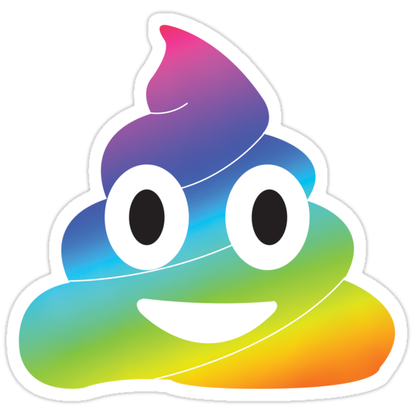 rainbow poop emoji pillow justice