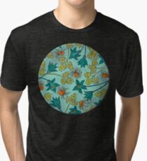 Alpine-Columbine bloom Pattern Tri-blend T-Shirt