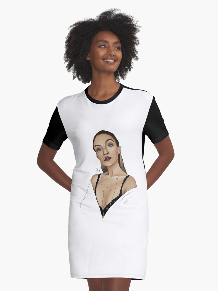 Gigi Hadid Graphic T Shirt Dress By Xcatharticsx