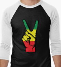 RASTA FRIEDENSFINGER-002 Baseballshirt für Männer