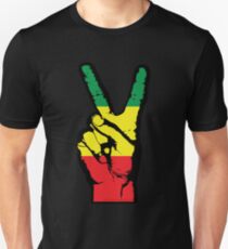 Camiseta ajustada RASTA PEACE FINGERS-002