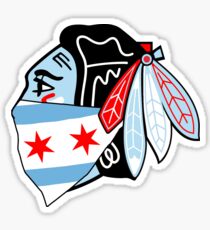 Chicago Theme- Chicago Blackhawks Logo With Bandana Sticker