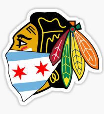 Chicago Blackhawks Logo With City Bandana Sticker