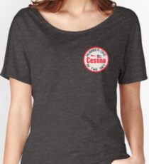Camiseta ancha para mujer Insignia de Cessna Aircraft Company