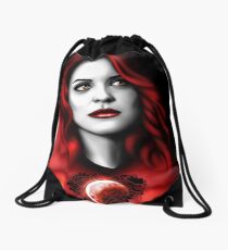 Erica BlackHeart Drawstring Bag