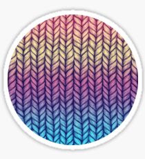 Rainbow Gradient Chunky Knit Pattern Sticker