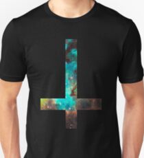 Green Galaxy Inverted Cross Unisex T-Shirt