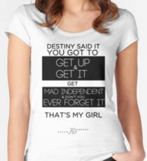 FÜNFTE HARMONY LYRICS # 3 - Das ist mein Mädchen Tailliertes Rundhals-Shirt