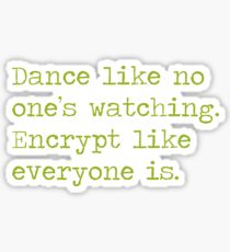 Dancing and encrypting Sticker