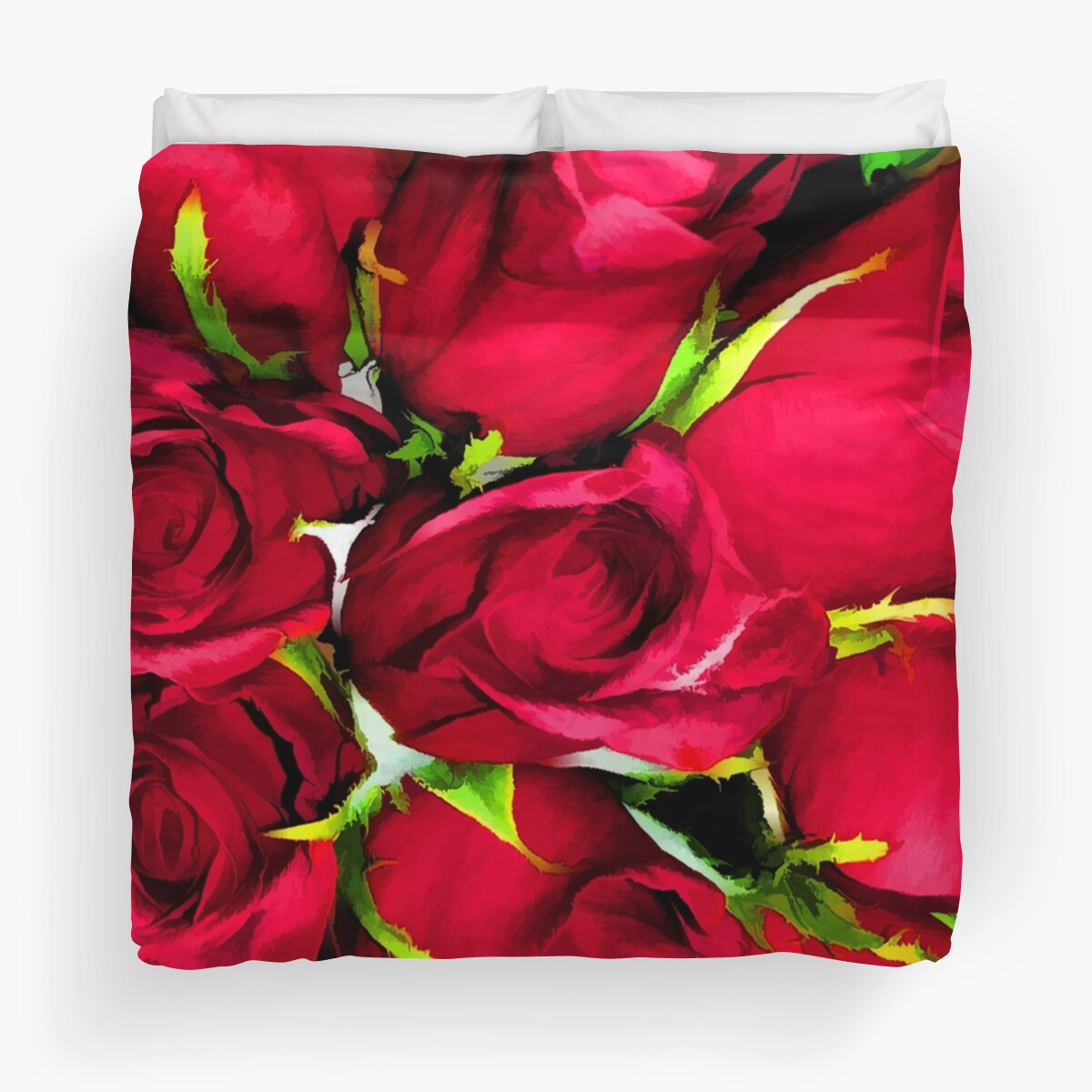 "Red Red Rose" Duvet Covers by Christy Leigh Redbubble