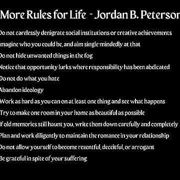 12 rules for life jordan peterson (version 1) Stickers by arch0wl, Redbubble