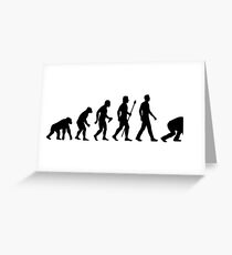 Funny Lawn Bowls Evolution Of Man Greeting Card