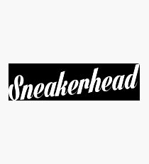 Sneakerhead Script - White Photographic Print