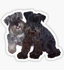Miniature Schnauzer Buddies Sticker