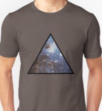 Camiseta ajustada Triángulo azul de la galaxia
