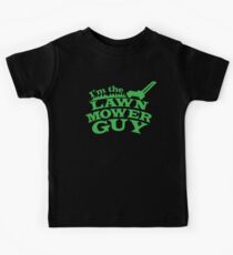 I;m the LAWNMOWER guy! with mower in green Kids Tee