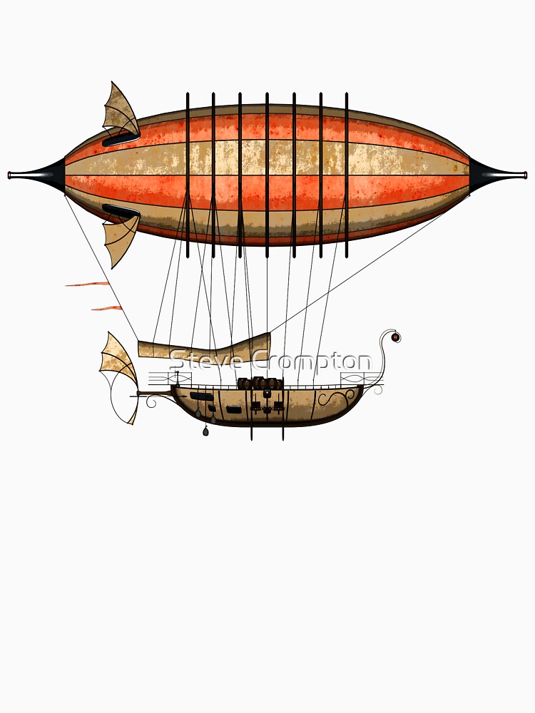 Elegant Vintage Steampunk Airship by SC001