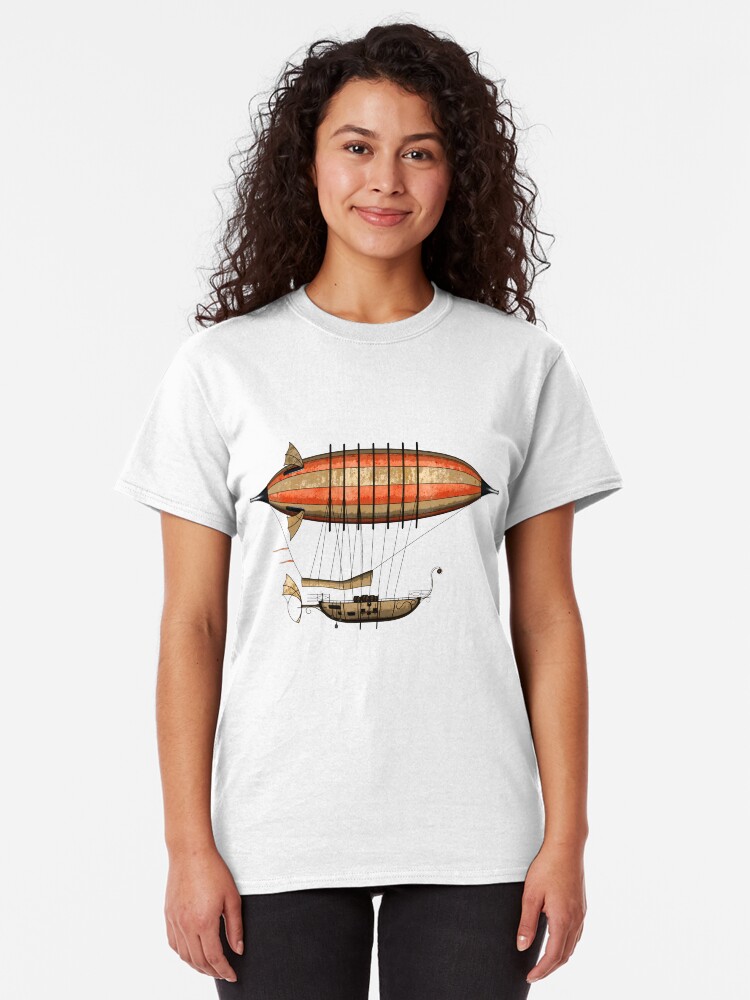 Alternate view of Elegant Vintage Steampunk Airship Classic T-Shirt