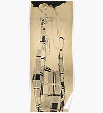 Egon Schiele - Standing Girl. Schiele - woman portrait. Poster