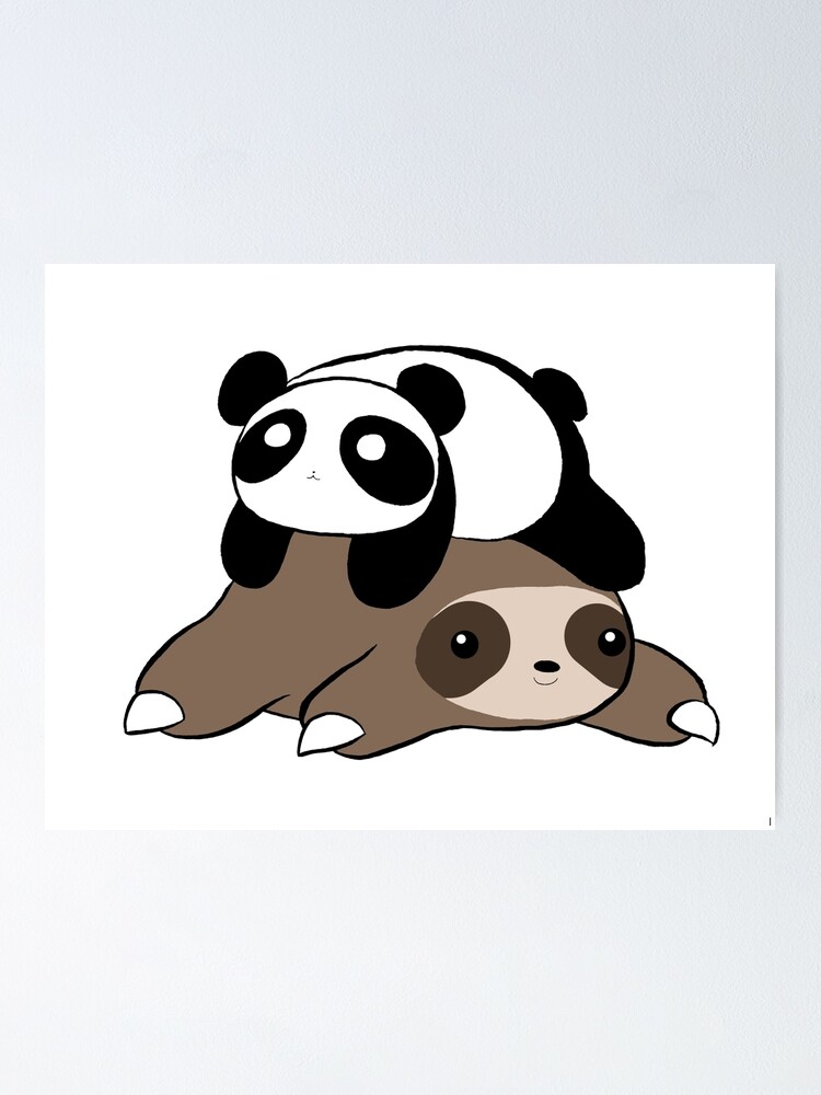 Alternate view of Sloth and Panda Poster