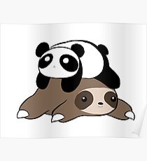 Sloth and Panda Poster