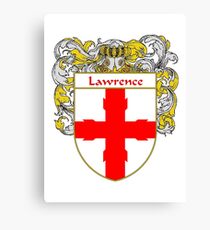 Lawrence Coat of Arms/Family Crest Canvas Print
