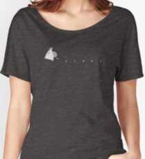 Small White Totoro Dropping Acorns - Two Colour Women's Relaxed Fit T-Shirt