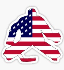 American Flag Goalie Sticker