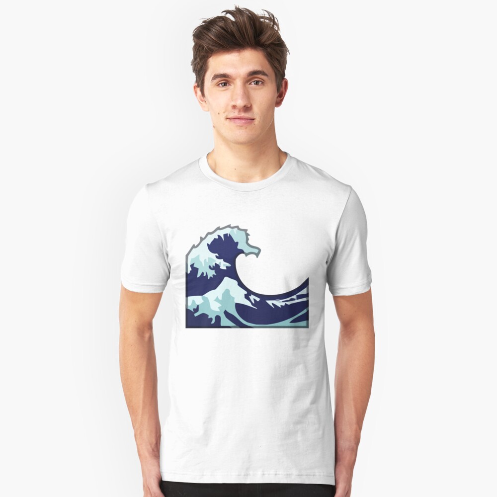 emoji of a wave shirt