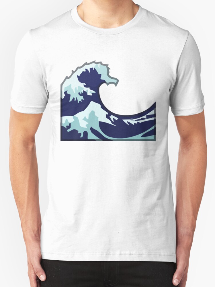 emoji of a wave shirt