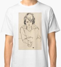 Egon Schiele - Seated Woman. Schiele - woman portrait. Classic T-Shirt