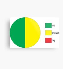 Do Or Do Not, There is No Try Pie Chart Metal Print