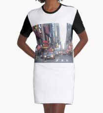 New York City Street Graphic T-Shirt Dress