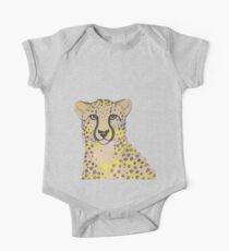 Peachy and yellow cheetah 2 One Piece - Short Sleeve