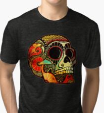 Grunge Skull Tri-blend T-Shirt