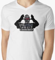 Französisch Taunter T-Shirt mit V-Ausschnitt