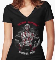 Nothing Happened Women's Fitted V-Neck T-Shirt