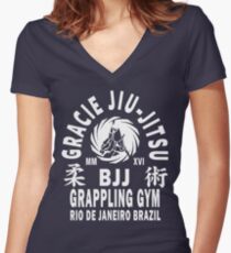 Gracie Jiu Jitsu Women's Fitted V-Neck T-Shirt