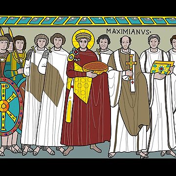 Artwork thumbnail, Justinian, Byzantine Mosaic by AlisonHazelArt