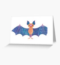 V is for Vampire Bat Greeting Card