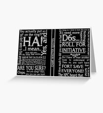Game Master Quotes Greeting Card