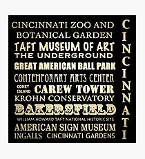 Cincinnati Ohio Famous Landmarks Photographic Print