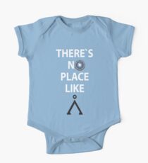 There`s no place like Earth(Tau'ri) White text - Stargate One Piece - Short Sleeve